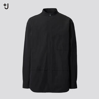 ユニクロ(UNIQLO)のユニクロ＋J スーピマコットンオーバーサイズシャツ XS 黒 ジルサンダー 新品(シャツ)