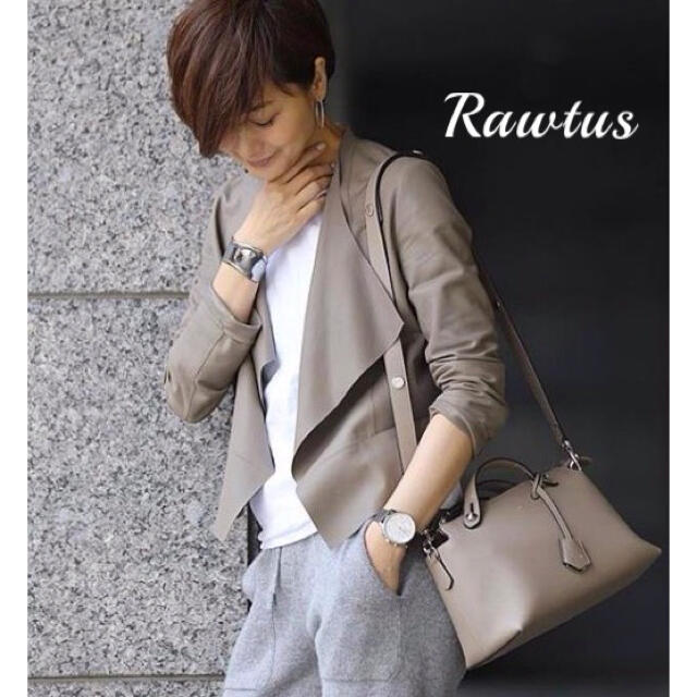 富岡佳子さん着★Rawtus レザー カーディガン サイズ40★新品