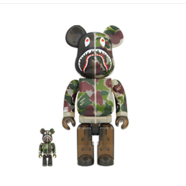 BE@RBRICK CLEAR ABC CAMO SHARK 100%&400%