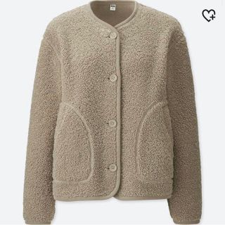 ユニクロ(UNIQLO)の【オレンジペコさま専用】UNIQLO フリースノーカラージャケット(その他)