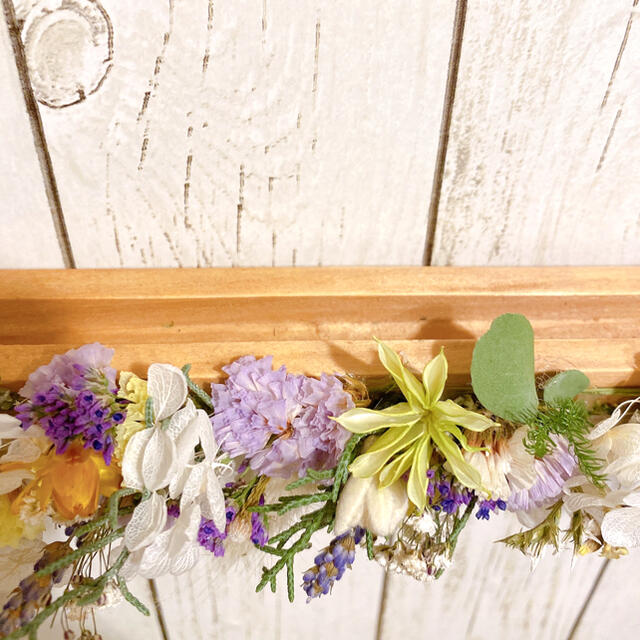 ドライフラワー フラワーラック 壁飾り 新春 lavender＆yellowお祝い