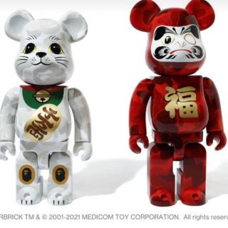 メディコムトイ(MEDICOM TOY)のBE@RBRICK BAPE® 招き猫 ＆ 達磨 400%(その他)