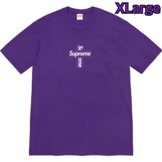 シュプリーム(Supreme)のSupreme Cross Box Logo Tee Purple XLarge(Tシャツ/カットソー(半袖/袖なし))