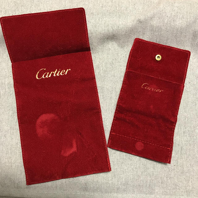 Cartier(カルティエ)のCaltier ジュエリー保存袋　大小2点セット レディースのファッション小物(ポーチ)の商品写真