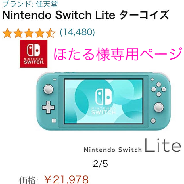 ほたる様専用ページ★ニンテンドースイッチライトターコイズ 本体ピカチュウケース付 | フリマアプリ ラクマ