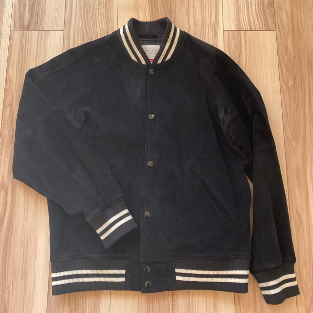 Supreme 17SS Suede Varsity Jacket Sサイズ