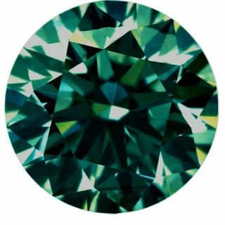 モアサナイト 3.96CT 10.36MM /VVS1 ブルーイッシュグリーン(その他)