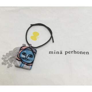 ミナペルホネン(mina perhonen)のlook ブルー　ミナペルホネン　ハンドメイド　チャーム　キーホルダー(バッグチャーム)