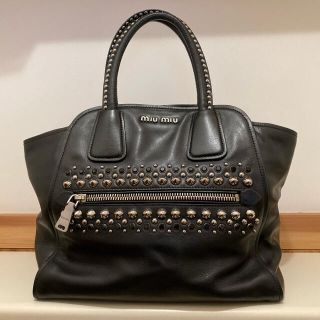 miu miu ビジュースタッズボーリングバッグ