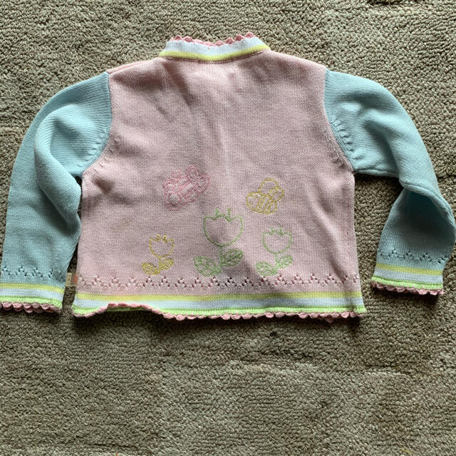 ニットカーディガン【未使用美品】 キッズ/ベビー/マタニティのキッズ服女の子用(90cm~)(カーディガン)の商品写真