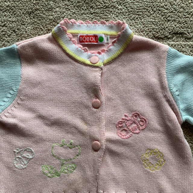 ニットカーディガン【未使用美品】 キッズ/ベビー/マタニティのキッズ服女の子用(90cm~)(カーディガン)の商品写真