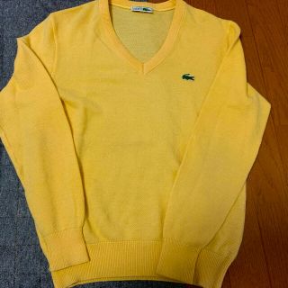 ラコステ(LACOSTE)のラコステ　ニット　黄色　売り切り(ニット/セーター)