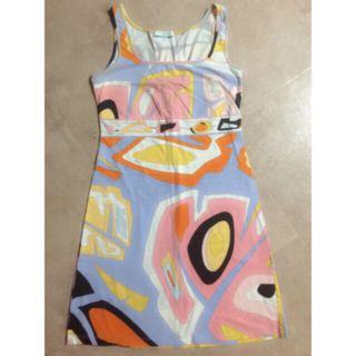 エミリオプッチ(EMILIO PUCCI)の【値下げ】エミリオプッチ柄 ノースリーブワンピース(ミニワンピース)