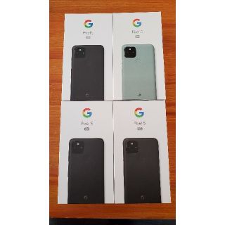 グーグルピクセル(Google Pixel)のGoogle Pixel5 ブラック3台　ブルー1台セット(スマートフォン本体)