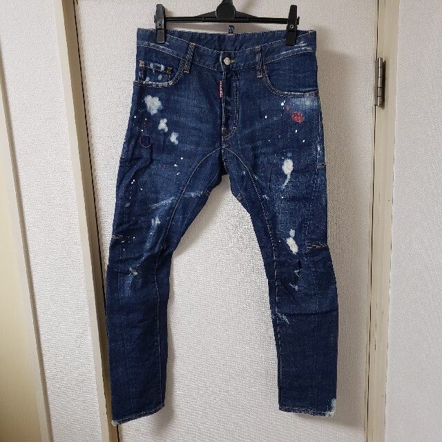 未使用 ディースクエアード Dsquared2 ストレッチバイカーデニム 44