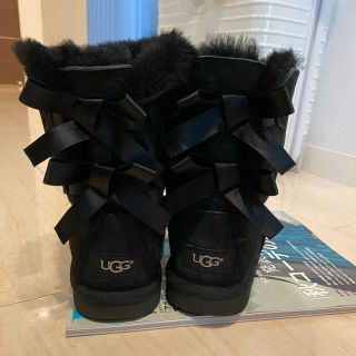 アグ(UGG)のUGG ブラック　ムートンブーツ　22cm(ブーツ)