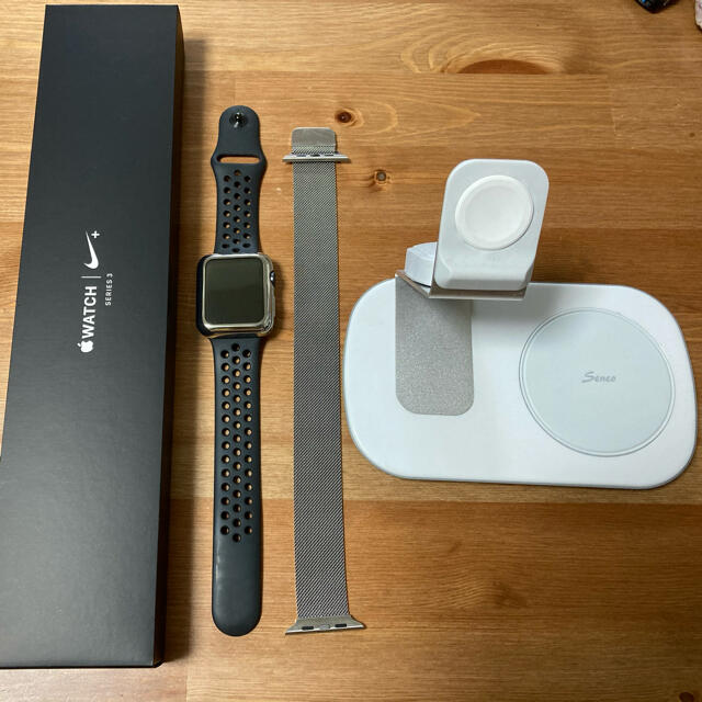 美品 美品 Apple Watch3 NIKE スペースグレイ 42mm