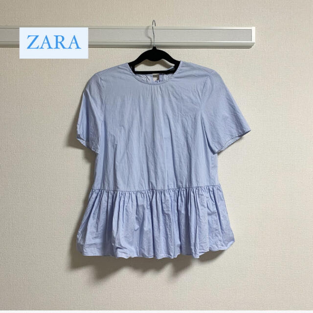 ZARA(ザラ)の【ZARA】バックリボンフリルブラウス レディースのトップス(シャツ/ブラウス(半袖/袖なし))の商品写真