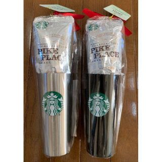 スターバックスコーヒー(Starbucks Coffee)のスターバックス　スティール　マグ　セット【ブラックとシルバーのセット】(容器)