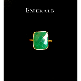 New『Emerald』の世界でひとつの天然石リングsilver925+18k(リング(指輪))