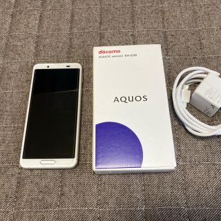 アクオス(AQUOS)の美品 SIMフリー　AQUOS sense3 SH-02M  シルバー(スマートフォン本体)