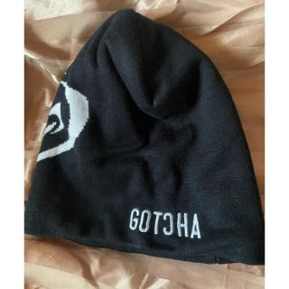 ガッチャ(GOTCHA)のニット帽　新品　GOTCHA 黒(ニット帽/ビーニー)