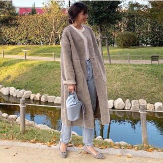 ザラ(ZARA)のzara リバーシブルボアコート　完売(ロングコート)