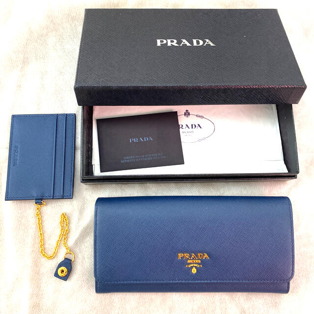 PRADA 1M1132 サフィアーノ'レザー'二つ折り 長財布 ウォレット