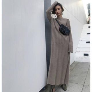 アメリヴィンテージ リブニット マキシワンピース/ロングワンピース