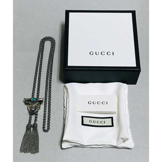 Gucci(グッチ)のグッチ　アンガーフォレスト　レア　タッセル　ブルヘッド　シルバー　ネックレス メンズのアクセサリー(ネックレス)の商品写真