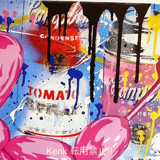 MOMA(モマ)のバンクシー　バルーンドッグ　50x70cm ジェフクーンズ　キャンバス エンタメ/ホビーの美術品/アンティーク(絵画/タペストリー)の商品写真