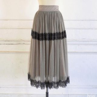 フレイアイディー(FRAY I.D)のHer lip to福袋 Tulle skirt ( beige )  Sサイズ(ロングスカート)