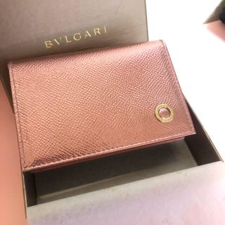 ブルガリ(BVLGARI)のBVLGARI 名刺入れ　カードケース　ピンク　美品(名刺入れ/定期入れ)