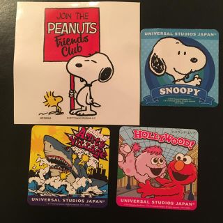 スヌーピー(SNOOPY)の未使用★シール 4枚セット(シール)