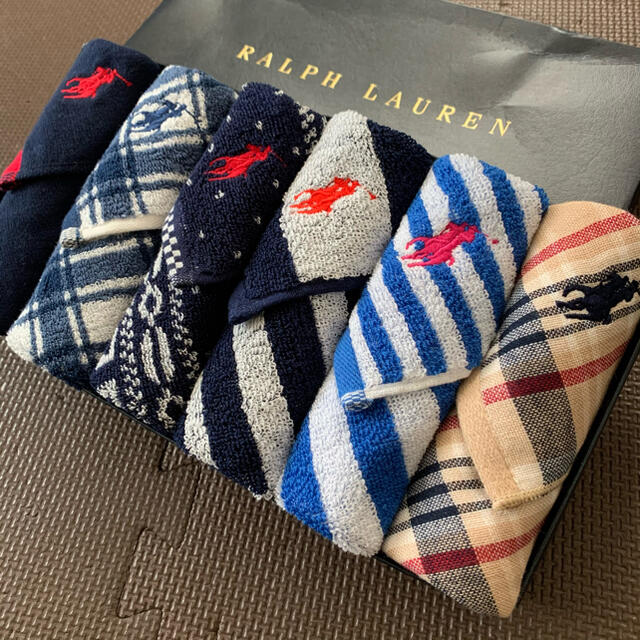 Ralph Lauren(ラルフローレン)の素敵なデザイン集めました　ギフト⭐️ラルフローレン ガーゼタオルハンカチ メンズのファッション小物(ハンカチ/ポケットチーフ)の商品写真