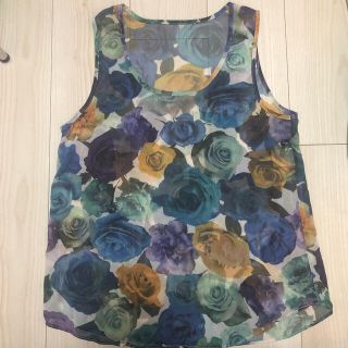 エモダ(EMODA)のEMODA☆花柄シースルートップス(カットソー(半袖/袖なし))