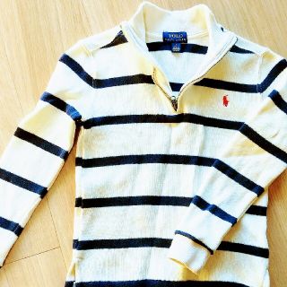 ラルフローレン(Ralph Lauren)のセール☆【RALPH LAUREN】男の子120cm☆白Xネイビー色ボーダー(Tシャツ/カットソー)