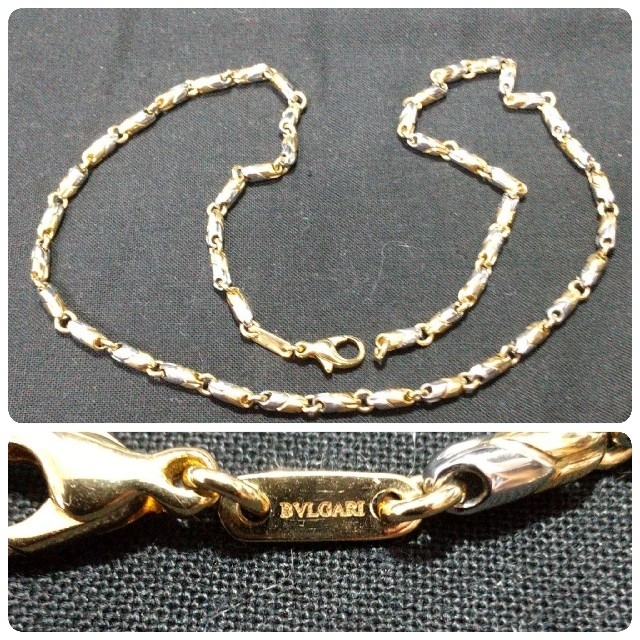 2695ブルガリ BVLGARI パッソドッピオチェーンネックレス 49cm