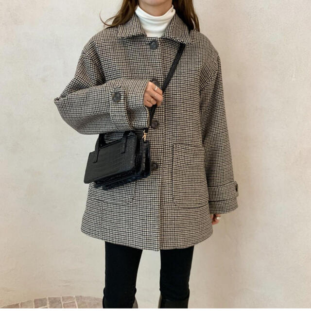 moussy(マウジー)のDidot.showroom check half coat レディースのジャケット/アウター(ダッフルコート)の商品写真