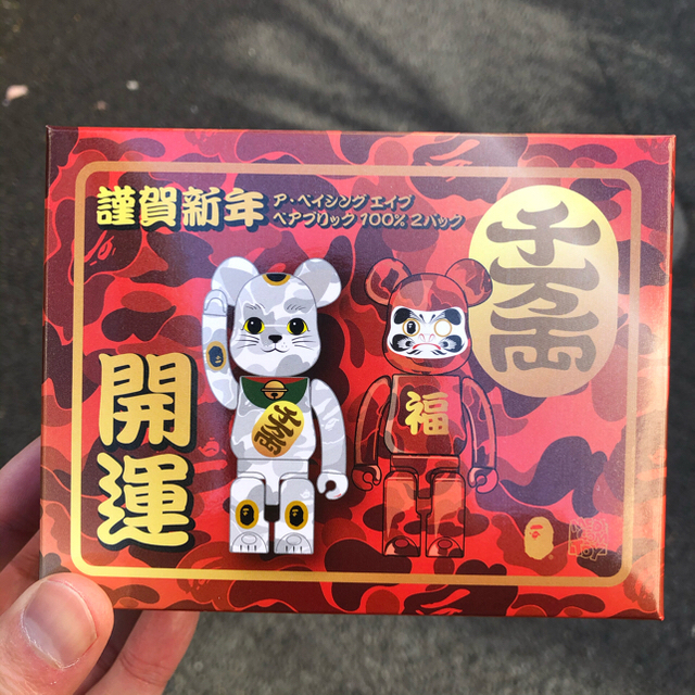 100%セット BE@RBRICK DARUMA BAPE 招き猫 達磨 エイプ