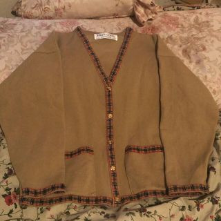 バーバリー(BURBERRY)のバーバリー　チェック柄ライン　カーディガン(カーディガン)