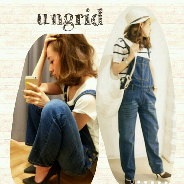 ungrid ルーズデニムサロペット Mレディース