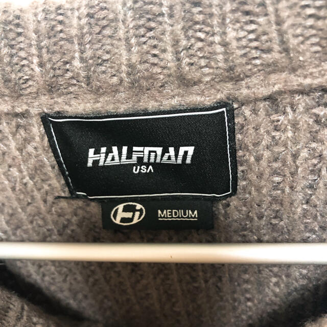 HALFMAN(ハーフマン)のHALFMAN USA  ハーフマン  ミリタリーダメージニットセーター メンズのトップス(ニット/セーター)の商品写真