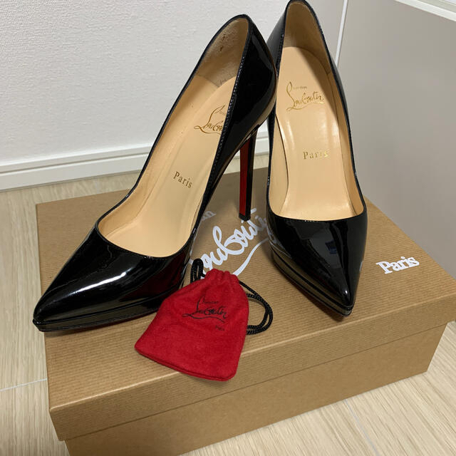 ハイヒール Christian Louboutin - ルブタン パンプス 黒パテント 36の