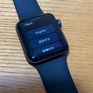 アップルウォッチ(Apple Watch)のapple watch series3 GPSモデル 38mm (腕時計(デジタル))