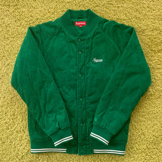 シュプリーム(Supreme)のsupreme corduroy varsity jacket green(スタジャン)
