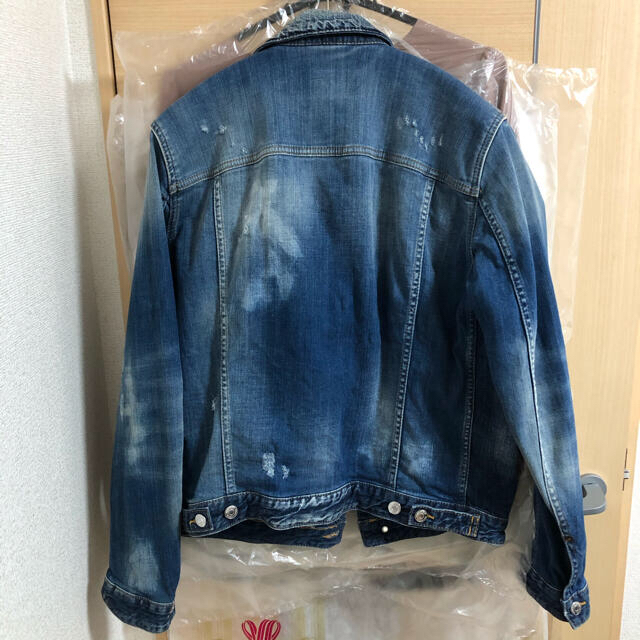 値下げ中！美品！dsquared2レザーデニムジャケット46袖丈81