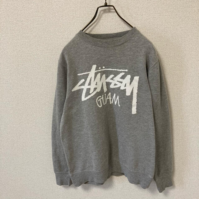 STUSSY(ステューシー)のステューシー　ビッグロゴ　スウェットトレーナー グレー 古着 メンズのトップス(スウェット)の商品写真