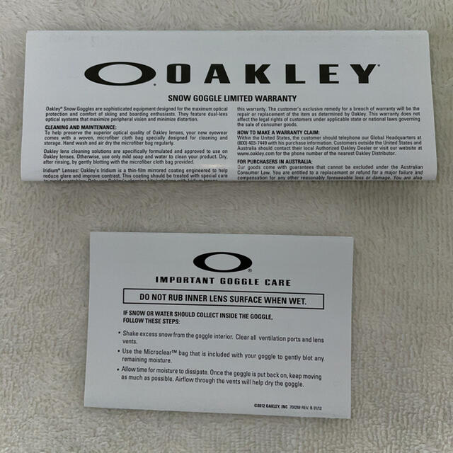 Oakley(オークリー)の【限定品！】OAKLEY ゴーグル　平昌オリンピックモデル スポーツ/アウトドアのスノーボード(アクセサリー)の商品写真