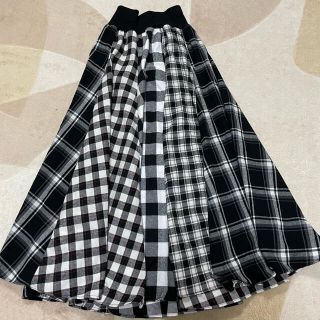 アンドクチュール(And Couture)のAnd Couture アンドクチュール ロングスカート チェックスカート(ロングスカート)